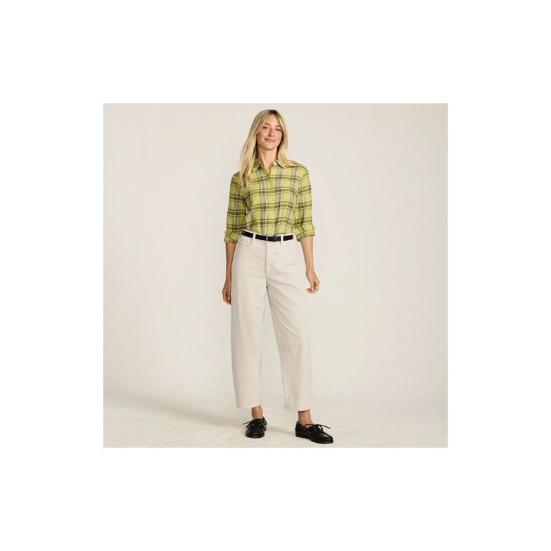 Corduroy Barrel Leg Jeans, Women, size: 12, petite, Ivory, Spandex 114695947