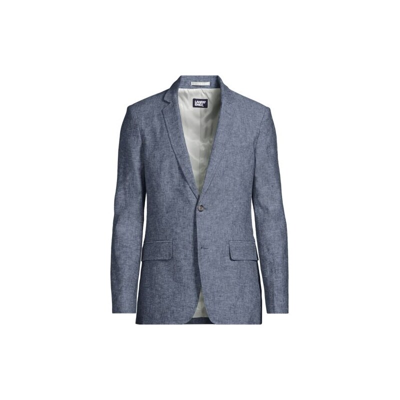 Soft Ease Linen Blend Tailored Blazer, Men, size: 44R, regular,