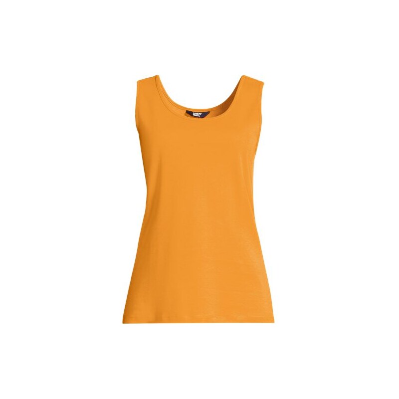 Cotton Vest Top, Women, size: L, regular, Orange, Cotton, by