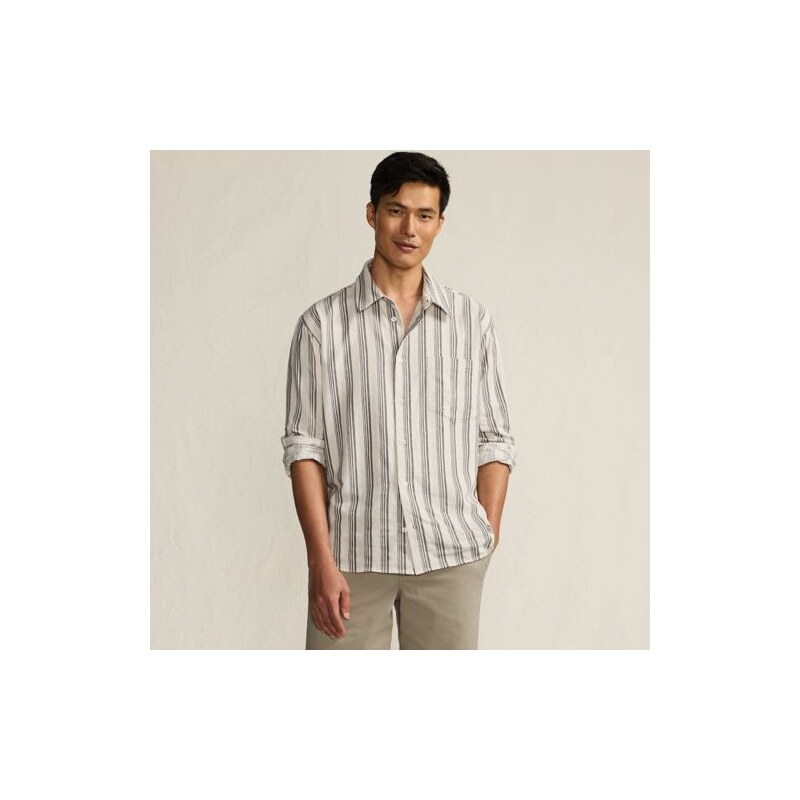 Soft Ease Long Sleeve Linen Blend Shirt, Men, size: M, regular,