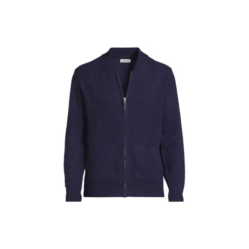 Wool Touch Fine Knit Bomber Jacket, Men, size: XXL, regular,