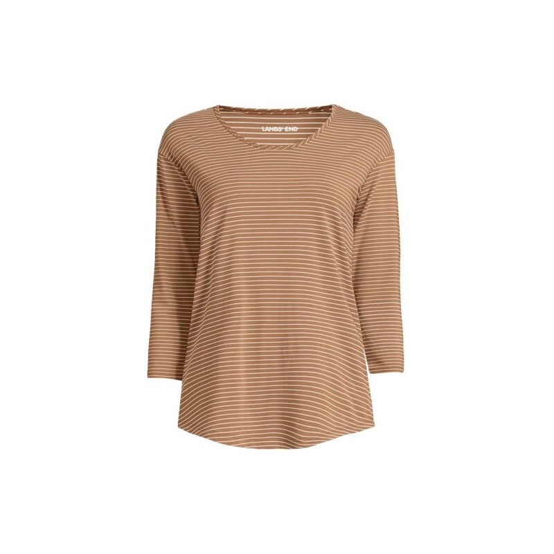 Three-Quarter Sleeve Lightweight Tunic Top, Women, size: XL,
