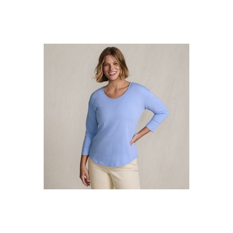 Three-Quarter Sleeve Lightweight Tunic Top, Women, size: 10-12, 115261323