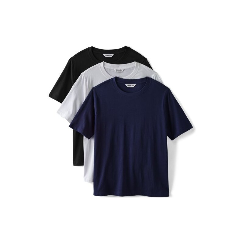 Pure Cotton Crew Neck T-Shirts - 3 Pack, Women, size: 20-22, plus, 115262102