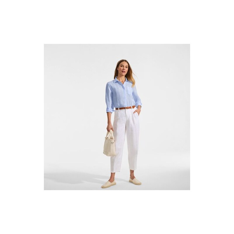 Premium Pure Linen Long Sleeve Shirt, Women, size: S, regular,