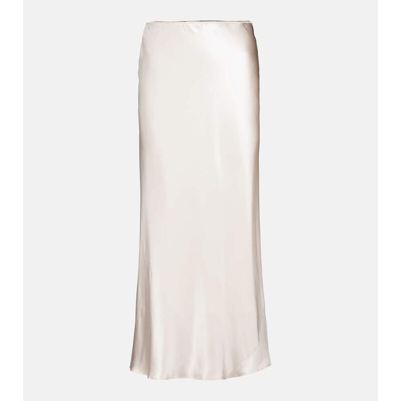 Dorothee Schumacher Sense of Shine silk satin midi skirt