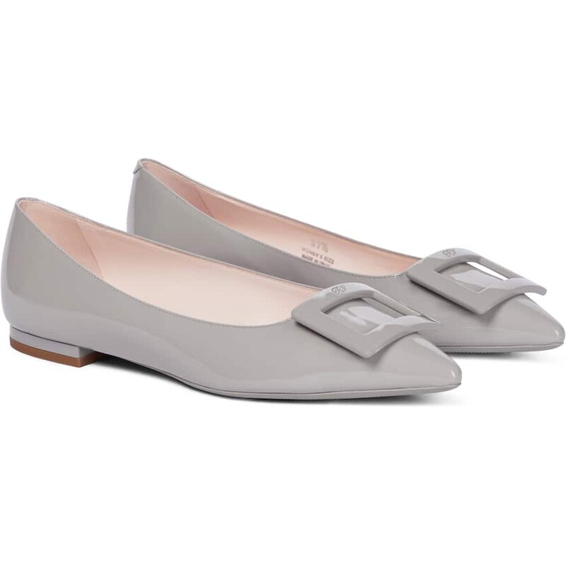 Roger Vivier Gommettine Ball patent leather ballet flats