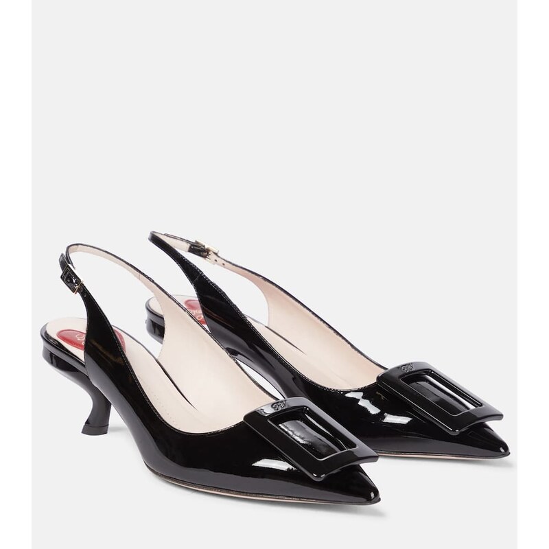 Roger Vivier Virgule leather slingback pumps
