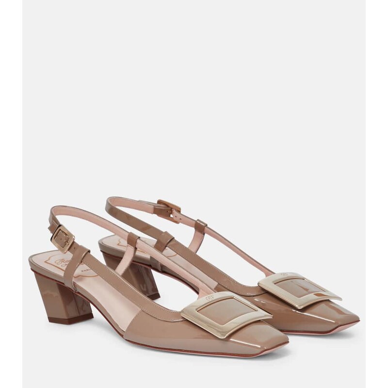 Roger Vivier Belle Vivier leather slingback pumps