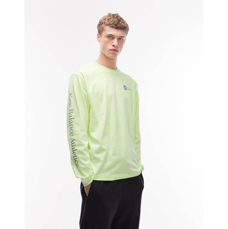 New Balance Vortex long sleeve t-shirt in neon yellow