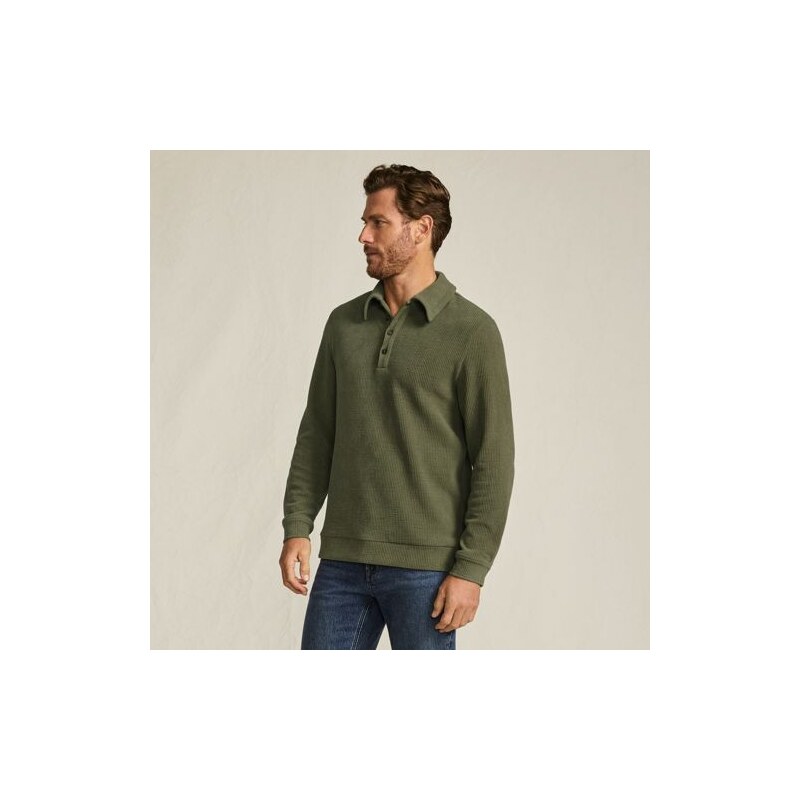 Soft Velour Polo, Men, size: XL, regular, Green, Polyester/Poly
