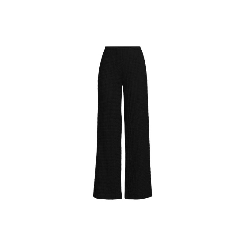 Crinkle Wide Leg Trousers, Women, size: S, regular, Black,