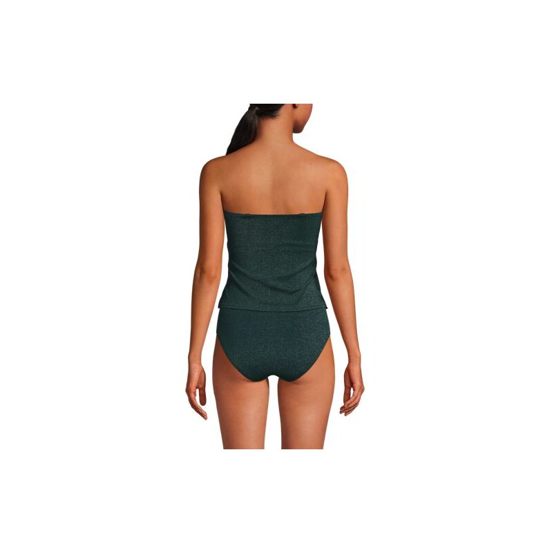 Twist Bandeau Tankini Top - Shine, Women, size: 8, regular, Green, 113350810