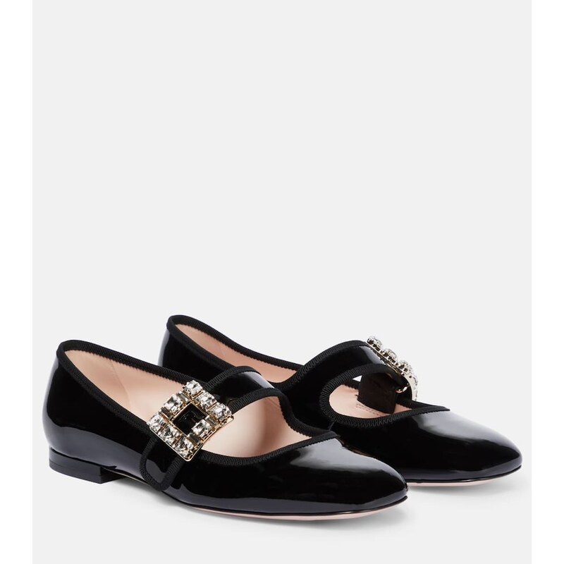 Roger Vivier TrÃ¨s Vivier Babies patent leather ballet flats