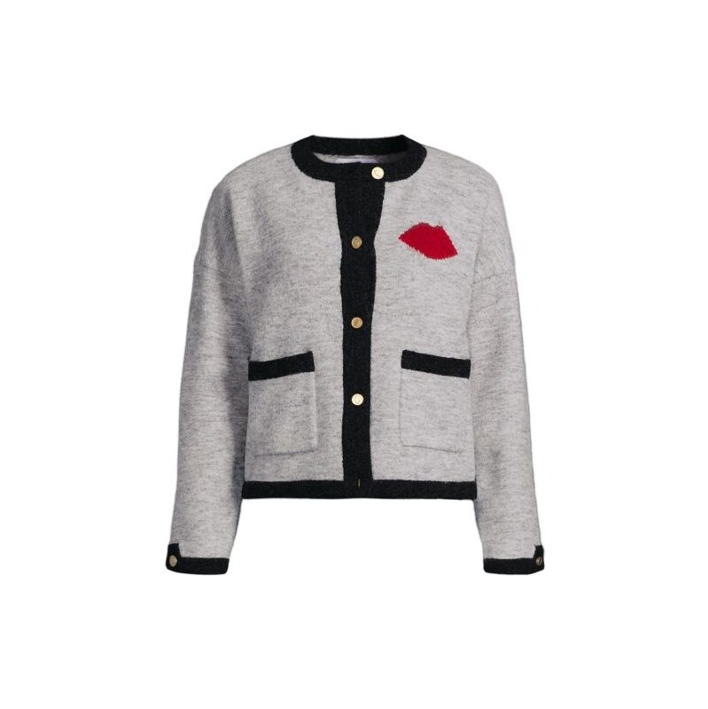 Lands End x Lulu Guinness Sweater Jacket, Women, size: M, petite