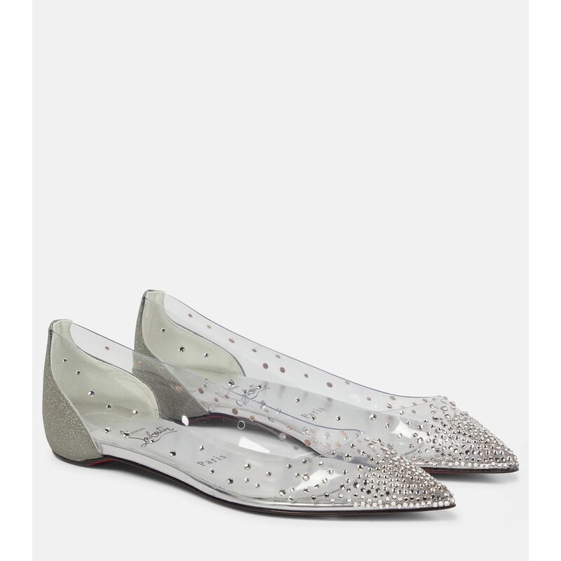 Christian Louboutin Degrastrass embellished ballet flats