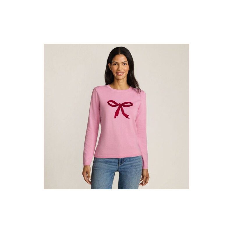 Fine Knit Christmas Jumper, Women, size: M, regular, Pink,