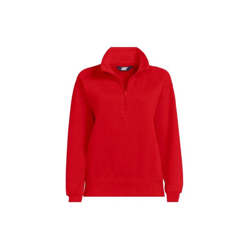 Quarter Zip Serious Sweats Sweatshirt, Women, size: 20-22, plus, Red, 115261957