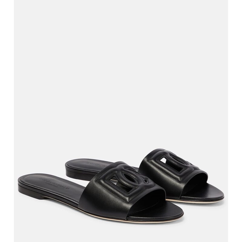 Dolce&Gabbana DG leather slides