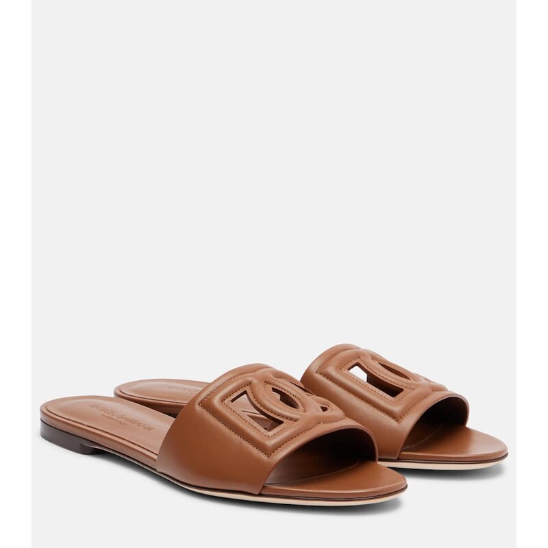 Dolce&Gabbana DG leather slides