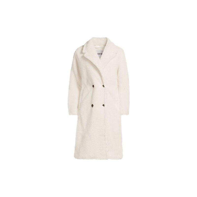 Fleece Sherpa Double Breasted Coat, Women, size: 1X, plus, Ivory