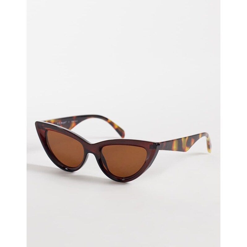 AJ Morgan fever cat eye sunglasses in brown and tortoiseshell-Red 113268659