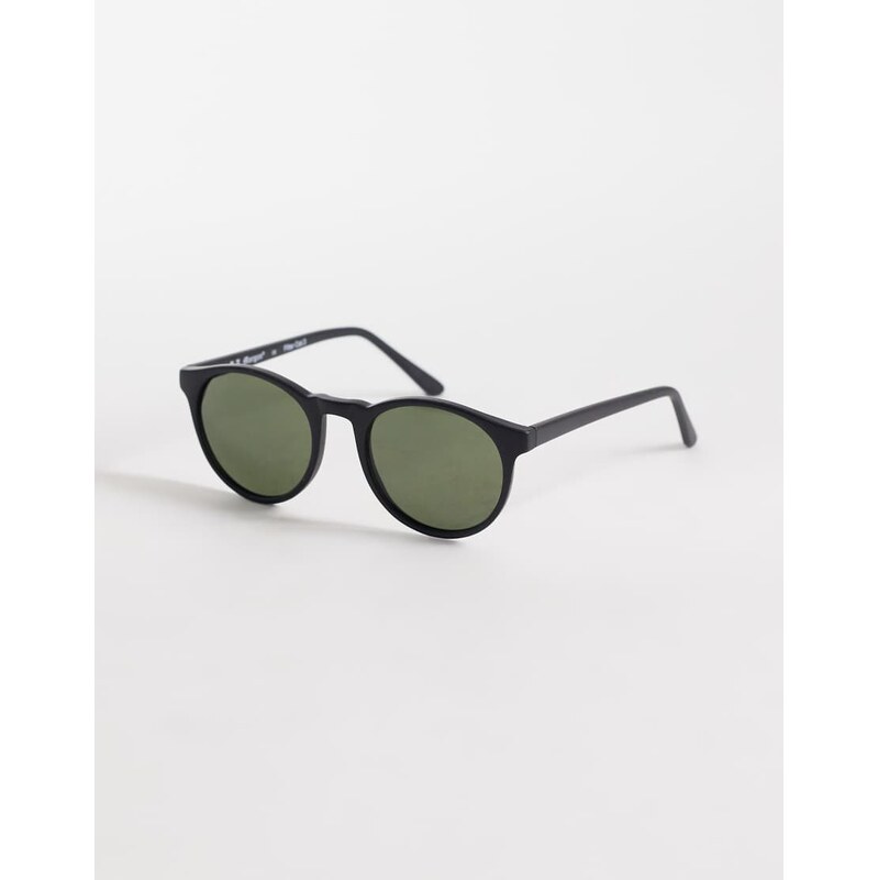 AJ Morgan grad school round sunglasses in matte black - BLACK 113268653
