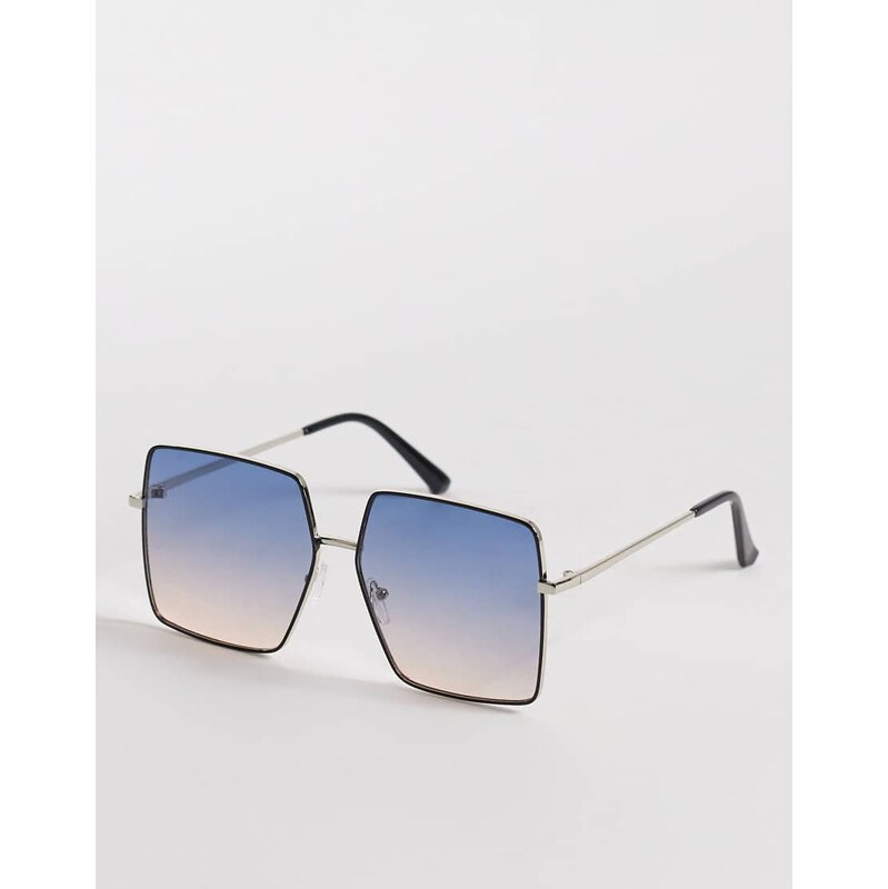 AJ Morgan the big screen large square metal sunglasses in black with 113268660