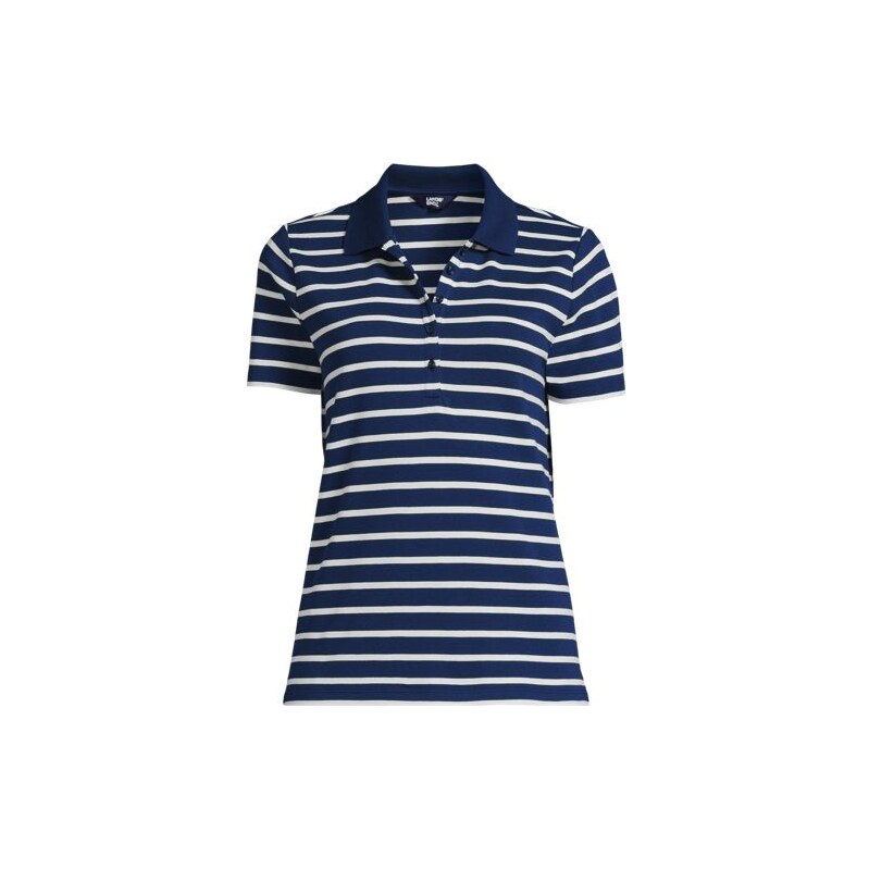 Supima Cotton Polo Shirt, Women, size: XS, regular, Blue, Cotton