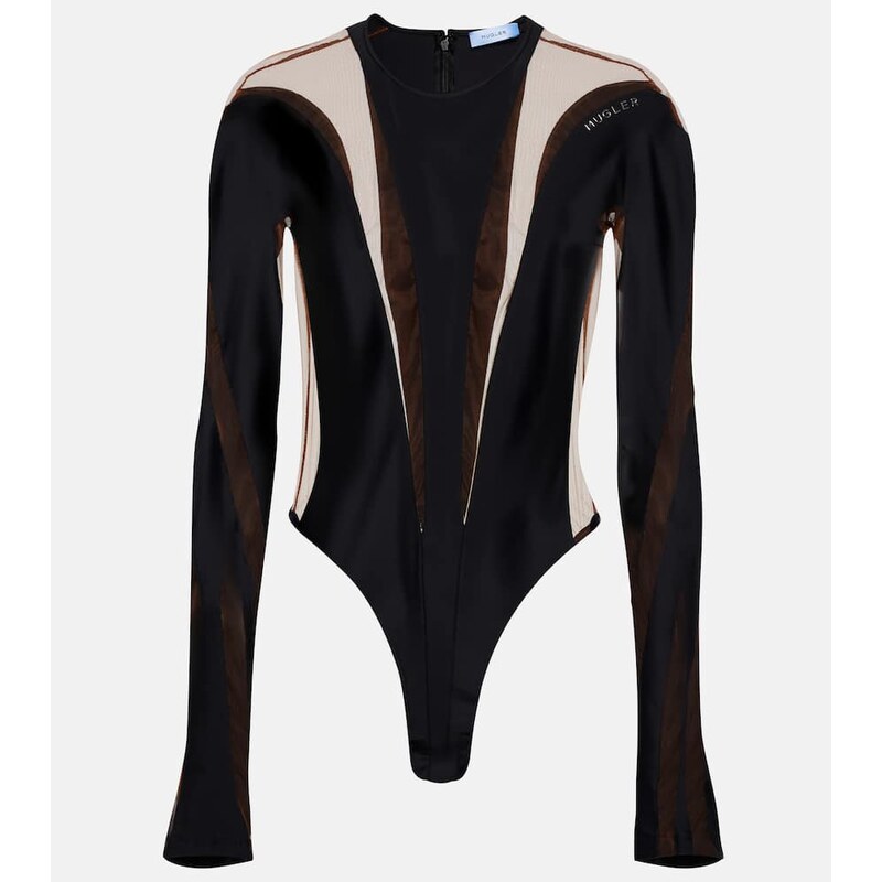 Mugler Paneled bodysuit