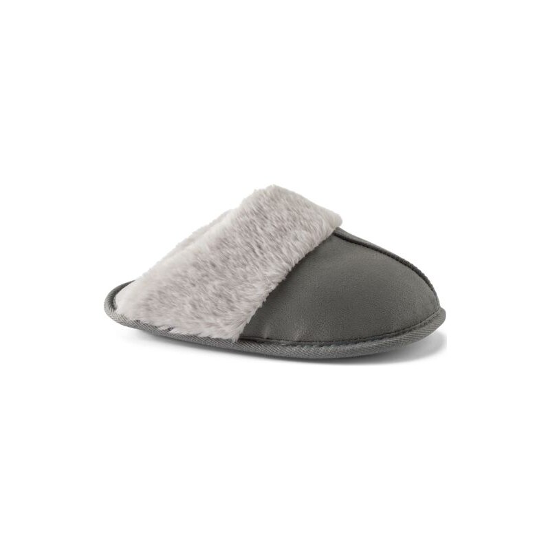 Faux Suede Mule Slipper, Women, size: 36 - 37, regular, Grey, 115261927