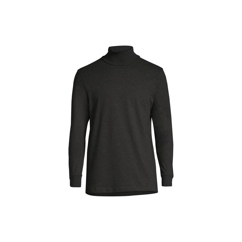 Tall Super-T Roll Neck Top, Men, size: M, tall, Black, Cotton,