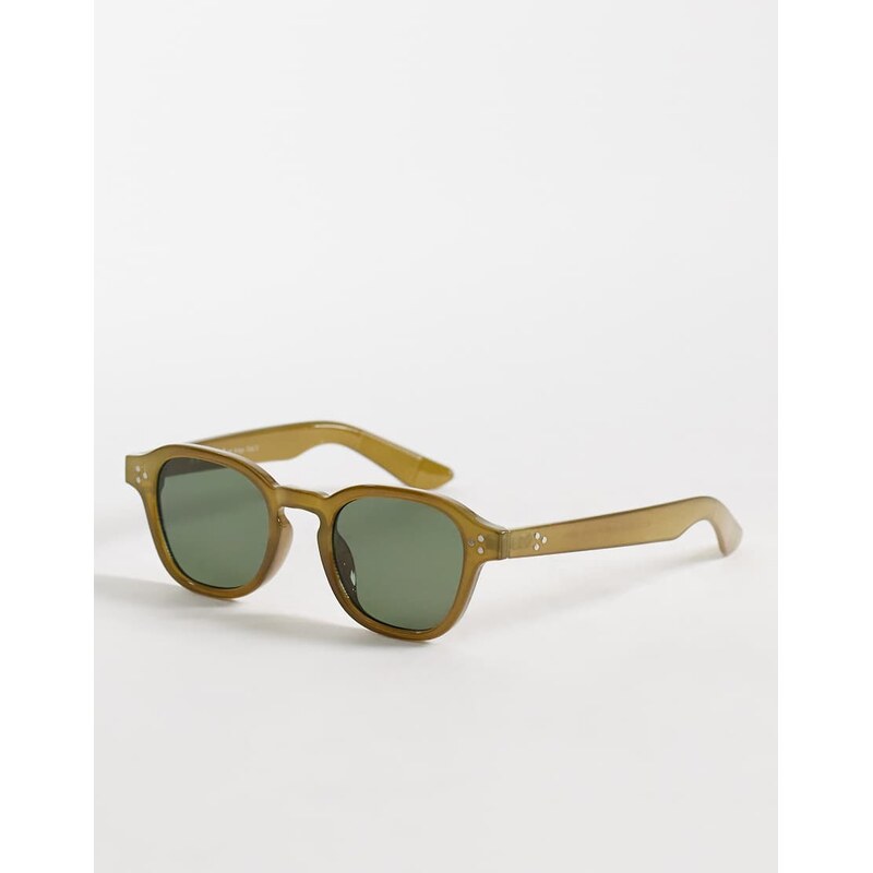AJ Morgan baskets round sunglasses in olive green 105795424
