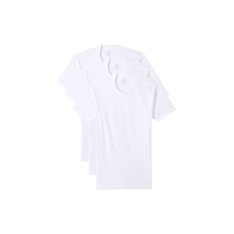 Crew Neck T-shirt - 3-pack, Men, size: S, regular, White, Cotton