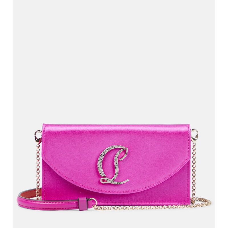 Christian Louboutin Loubi54 satin clutch