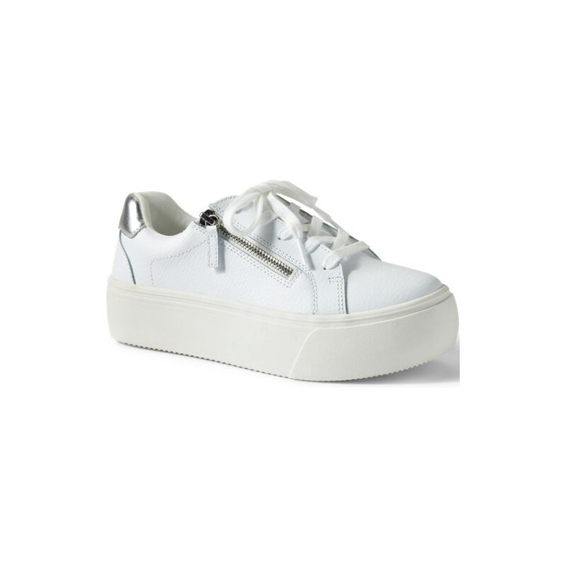 Zip Platform Trainers, Women, size: 7, regular, White, Leather,