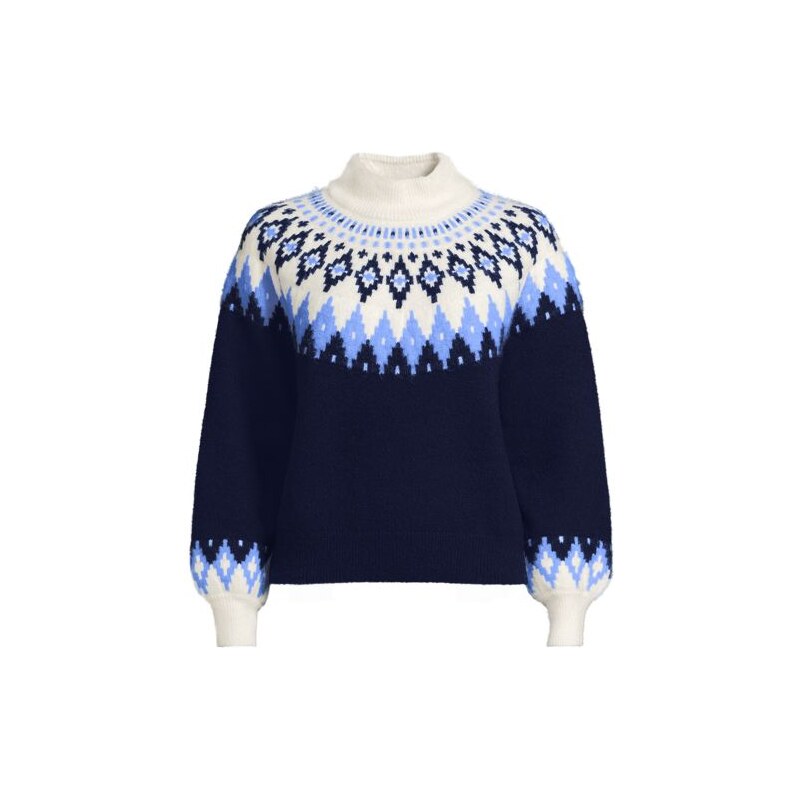 Lofty Fair Isle Balloon Sleeve Jumper, Women, size: 1X, plus,