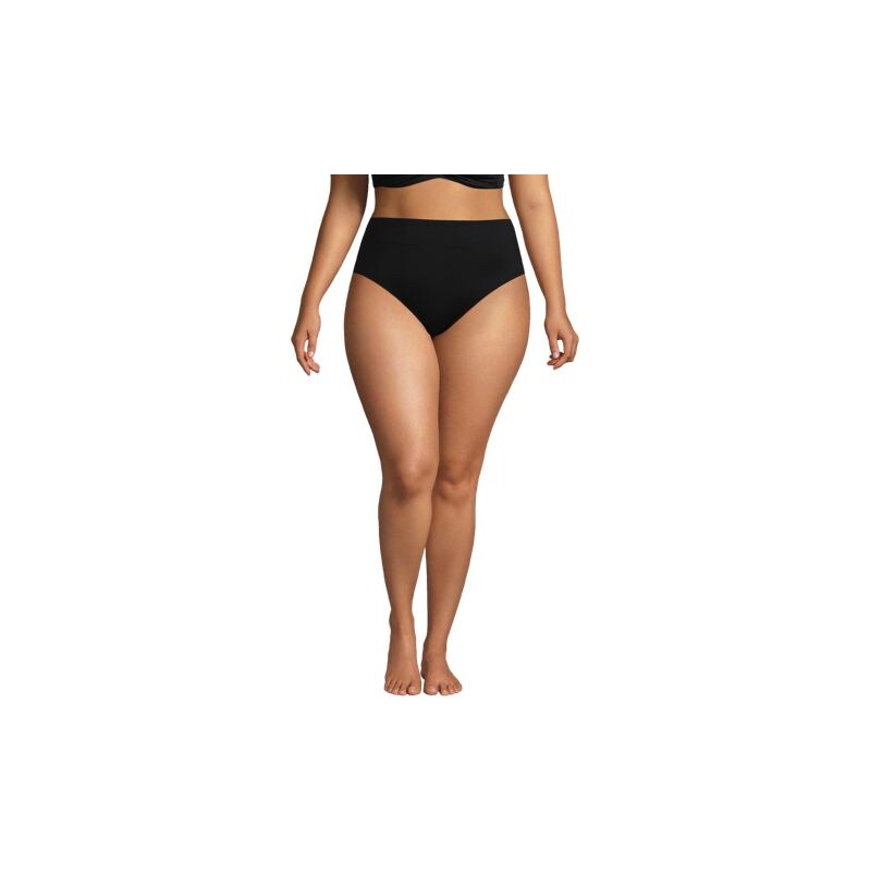 High Leg Bikini Bottoms, Women, size: 24-26, plus, Black, Spandex 114578675