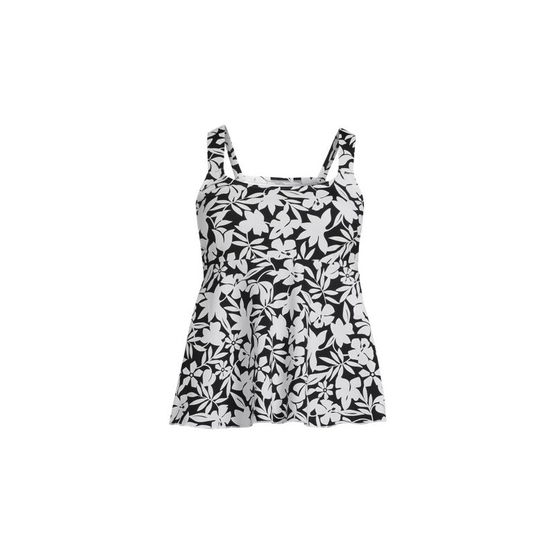 Flutter Tankini Top, Women, size: 10 12, regular, Black, Spandex/Poly 113431906