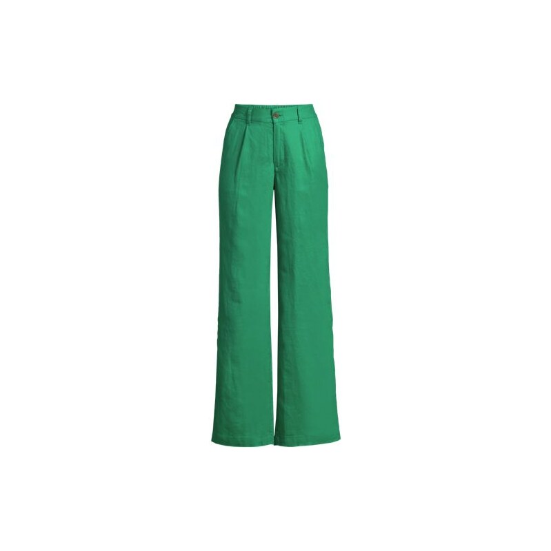 Pure Premium Linen Wide Leg Pleated Trousers, Women, size: 16,
