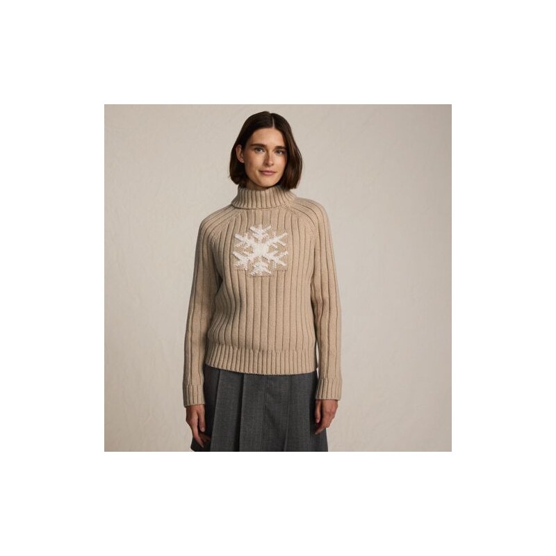 Jacquard Long Sleeve Roll Neck Jumper, Women, size: XS, regular,