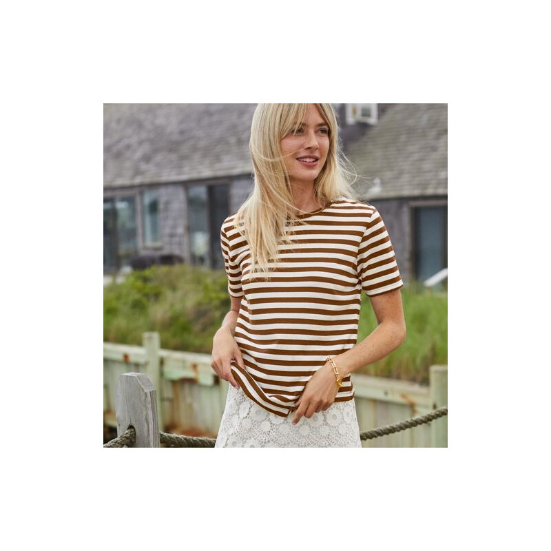 Supima Short Sleeve Crew Neck T-shirt, Women, size: XS, regular,