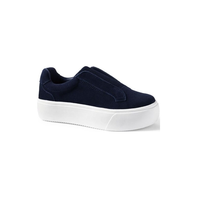 Laceless Chunky Suede Trainers, Women, size: 5, regular, Blue, Suede, 113288304