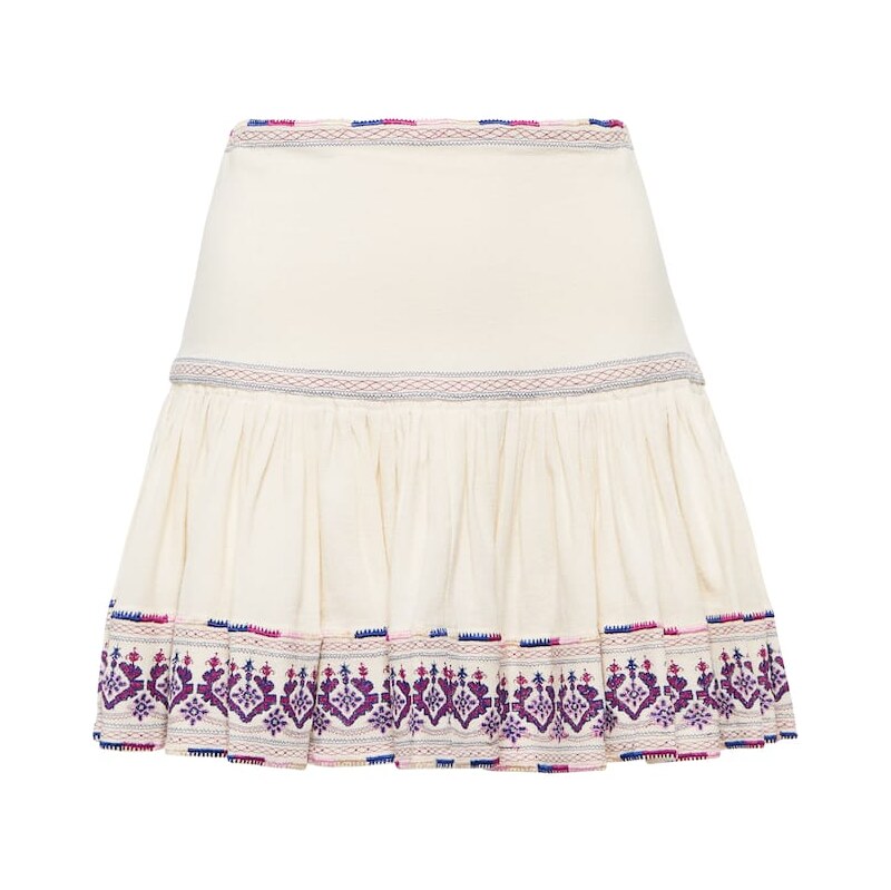 Marant Etoile Tyruss embroidered cotton miniskirt