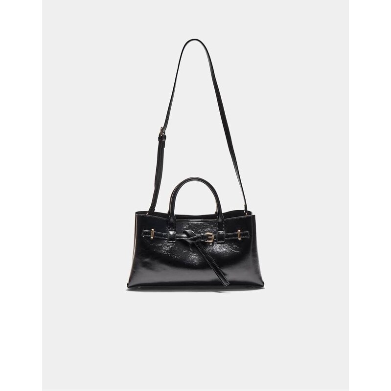 Stradivarius Belted tote bag in black 113268855