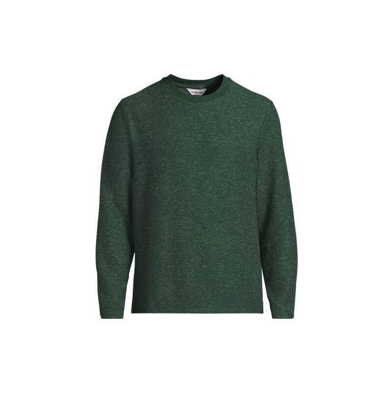 Soft Ease Linen Blend Waffle Knit Crew Neck Top, Men, size: XXL,