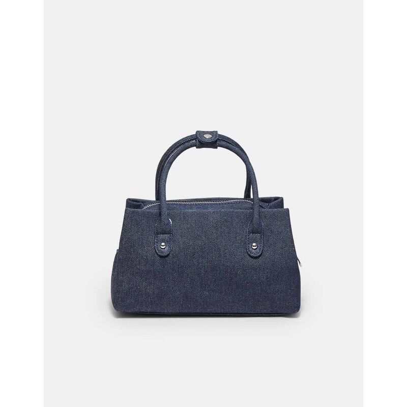 Stradivarius Crossbody tote bag in medium blue denim 113268872