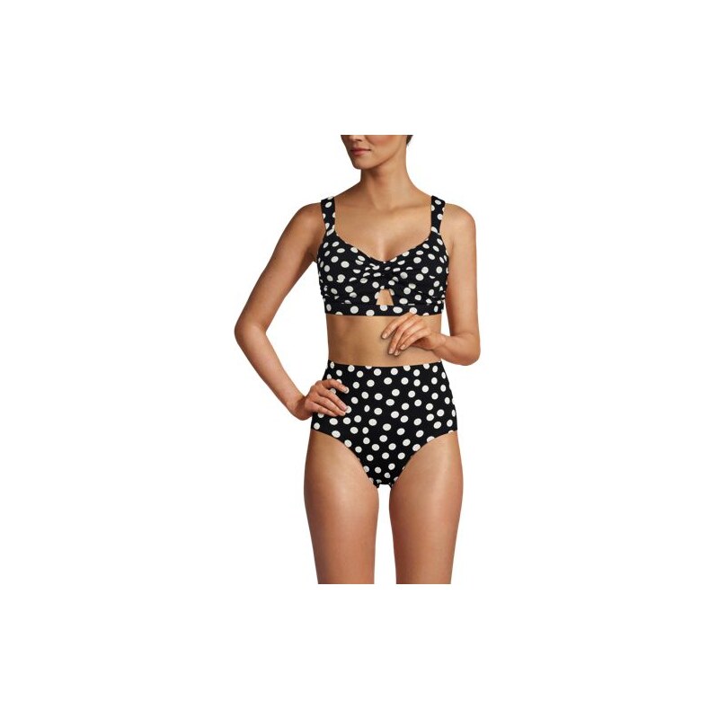 Twist Bikini Top, Women, size: 10 12, regular, Black, Spandex/Nylon 113256846