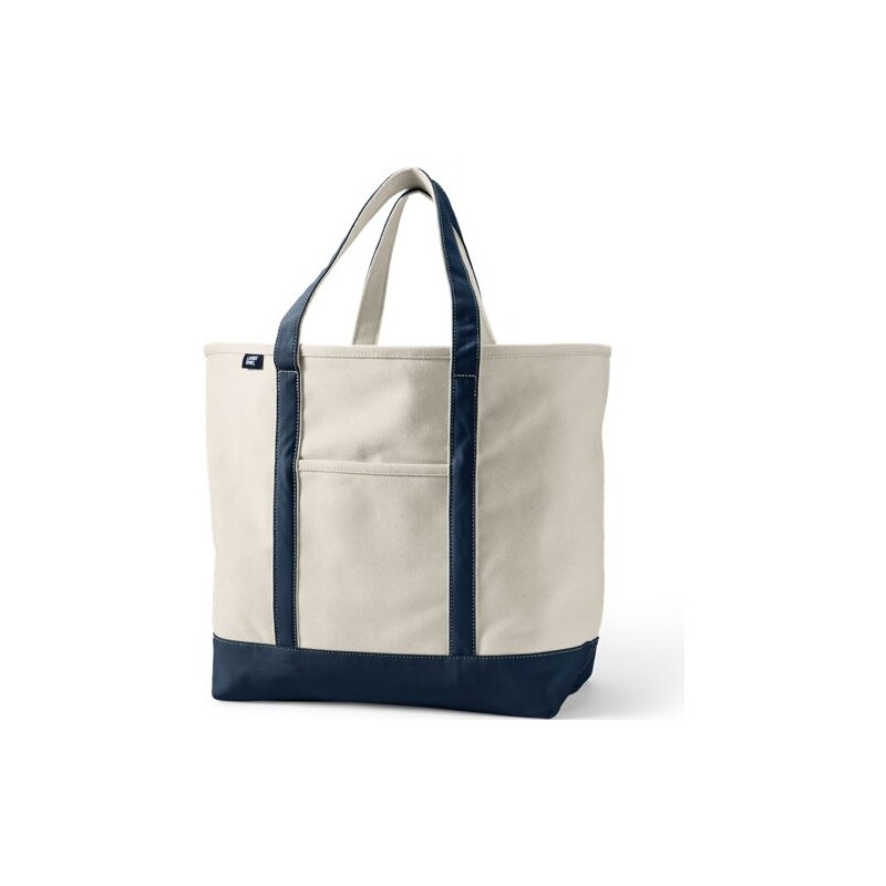 Extra Large Natural Canvas Open Top Tote Bag, Women, size: one size, 115236199