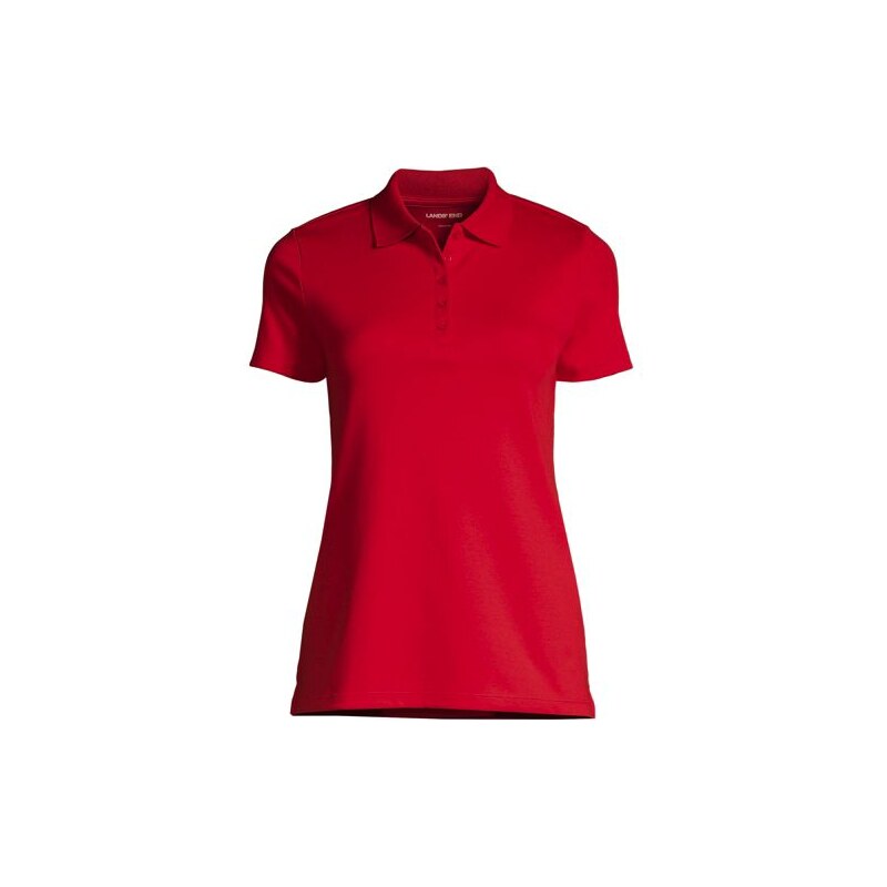 Short Sleeve Supima Polo Shirt, Women, size: XS, regular, Red,
